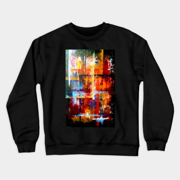 Colorful abstract artwork digitally enhanced Crewneck Sweatshirt by SunilAngra